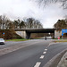 Recklinghäuser Straße mit Brücke des Bossendorfer Damms (Haltern-Bossendorf) / 26.12.2023