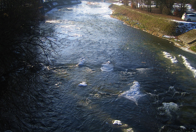 L'Ourthe le 22 janvier à Durbuy