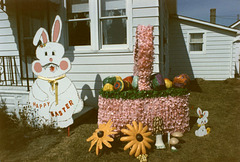 Easter Bunny and Basket Yard Art, Saginaw, Michigan, 1986