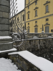 Gated entrance of the Oropa Sanctuary , Biella, Italy