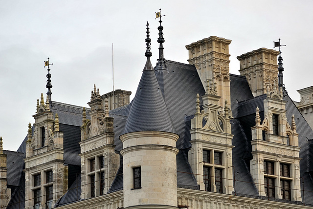 Les lucarnes du Château de Chenonceau - Indre-et-Loire