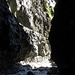 Magical incidence of light at the exit of the Partnach Gorge.