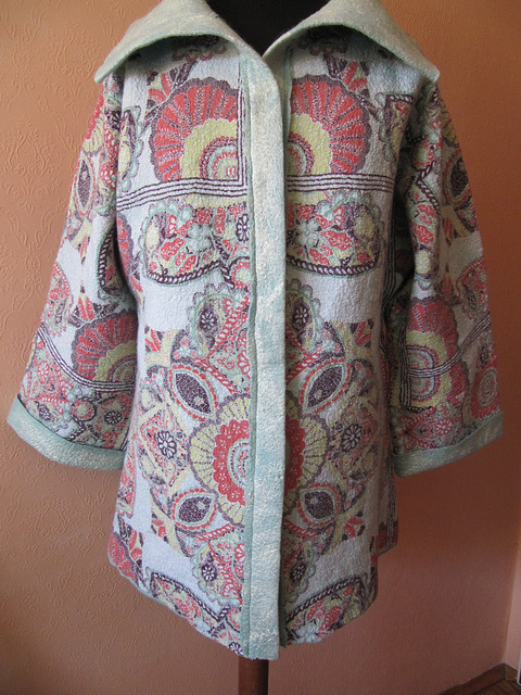 felted jacket - wool on cotton fabric