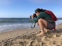 Sarah à la plage