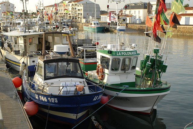 Vendée . Saint-Gilles-Croix-de-Vie . Le port ..