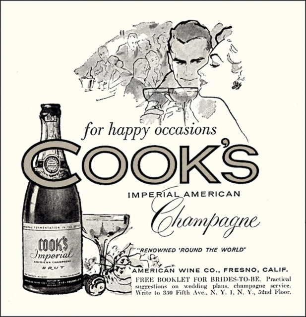 Cook's Champagne Ad, 1958