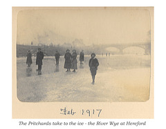 Pritchards on frozen Wye Feb 1917