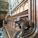 st mary's church, warwick (21)bear on c15 stalls in the beauchamp chapel