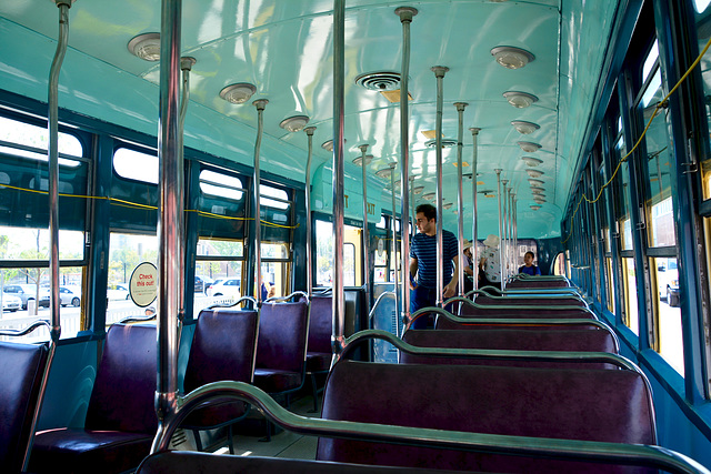 Canada 2016 – Toronto – Doors Open TTC Leslie Barns – PCC tram interior