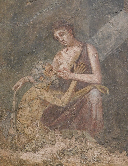 Detail of the Fresco with Cimon and Pero, ISAW, May 2022