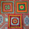Three 12in crochet squares