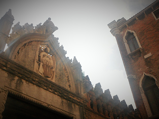 At Venice there are water reverberations in the sky