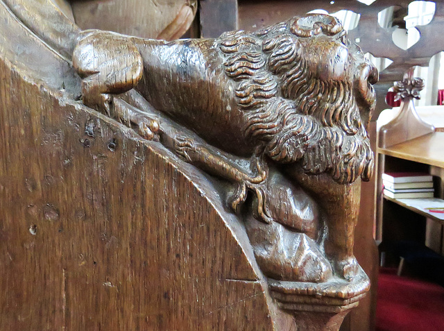 over church, cambs, lion elbow on c15 stalls