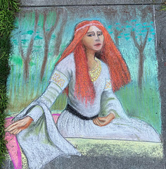 Pandemic chalk: Lady of Shalott