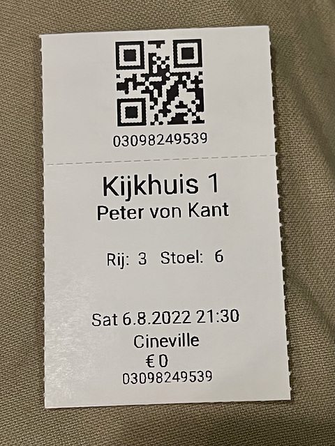 Ticket for Peter von Kant