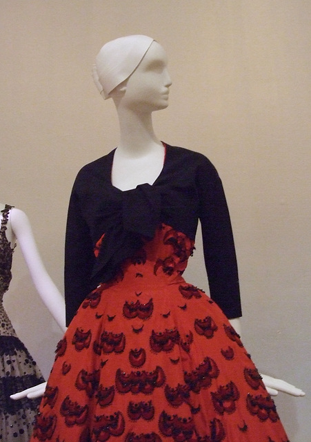 Detail of the Evening Ensemble by Dior in the Brooklyn Museum, July 2010