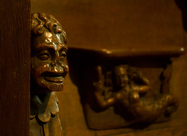 Woodcarving in L'Abbaye aux Hommes, Caen