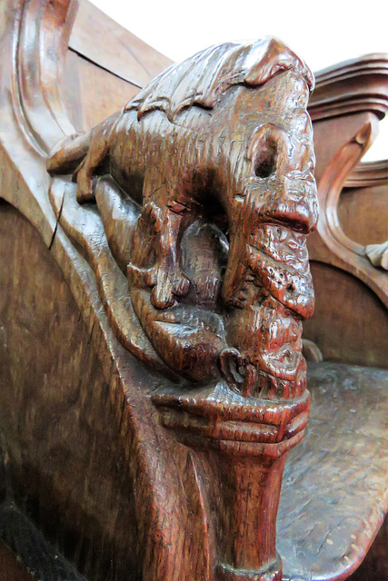 over church, cambs, dragon eating man, elbow on c15 stalls