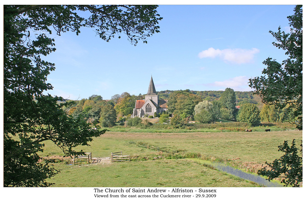 St Andrew's Alfriston from East 29 9 09