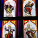 over church, cambs, evangelists in early c19 glass