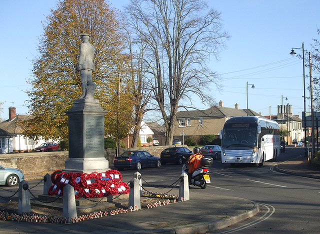 Whippet Coaches (National Express contractor) NX29 (BV67 JZP) in Mildenhall - 18 Nov 2018 (DSCN5457)