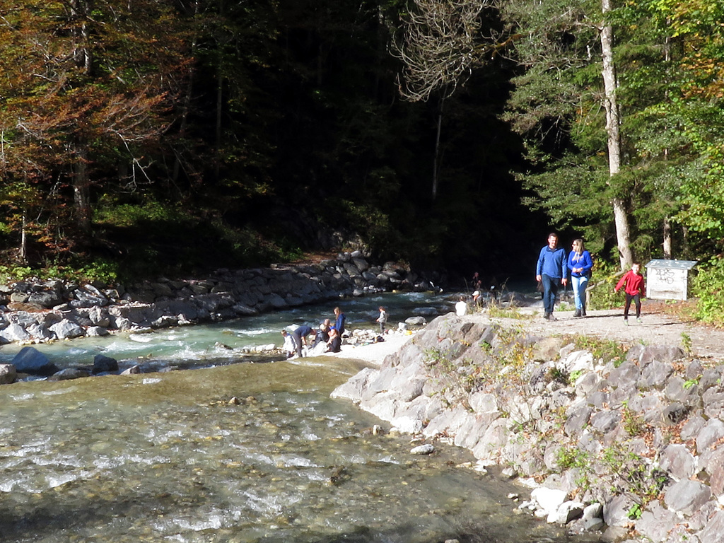 Partnach creek on a Sunday afternoon.