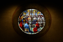Italy, The Basilica of San Francesco in Arezzo, Stained Window