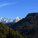 View from the Partnach Alm to the mountains.