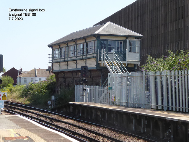 Eastbourne signal box & signal TEB 108 7 7 2023