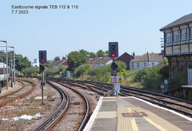 Eastbourne signals TEB 110 & 112 7 7 2023