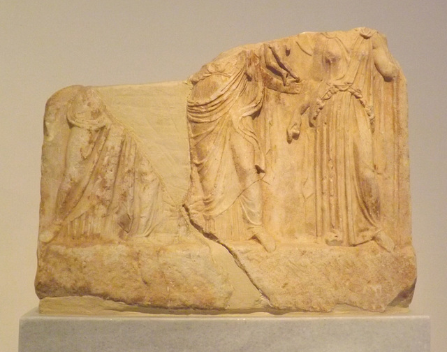 Votive Relief from Daphni in the National Archaeological Museum of Athens, May 2014