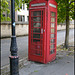 old red phone box