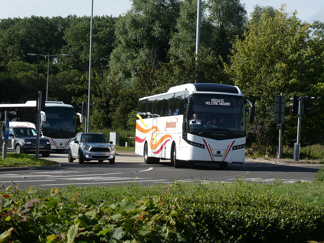 Hamiltons Coaches H19 UKA and TU18 UKA at Fiveways, Barton Mills - 29 Jul 2023 (P1150914) Hamiltons Coaches H19 UKA and TU18 UKA at Fiveways, Barton Mills - 29 Jul 2023 (P1150914)