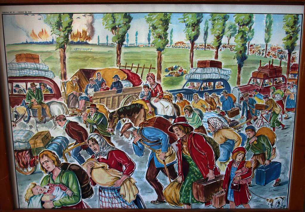 L'exode en 1940 - Planche pédagogique scolaire