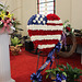 A "Flag of Flowers" at the funeral of a special friend!!  ( yes, from Covid :(((  # 1