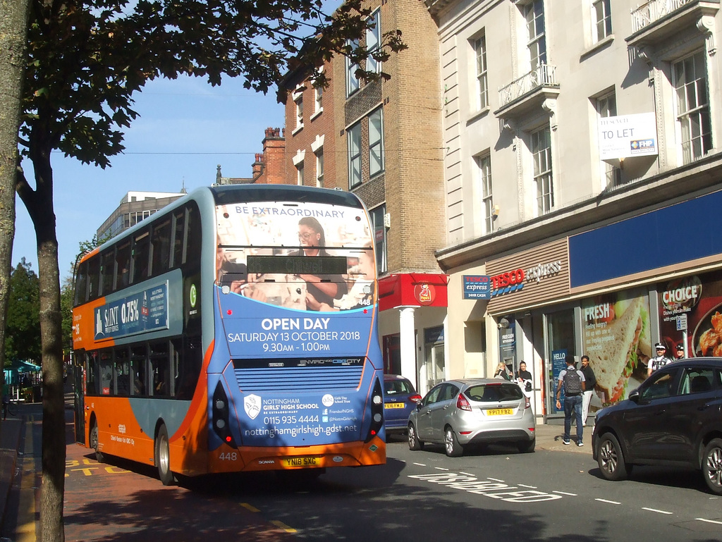 DSCF4766  Nottingham City Transport 448 (YN18 SXG) - 13 Sep 2018