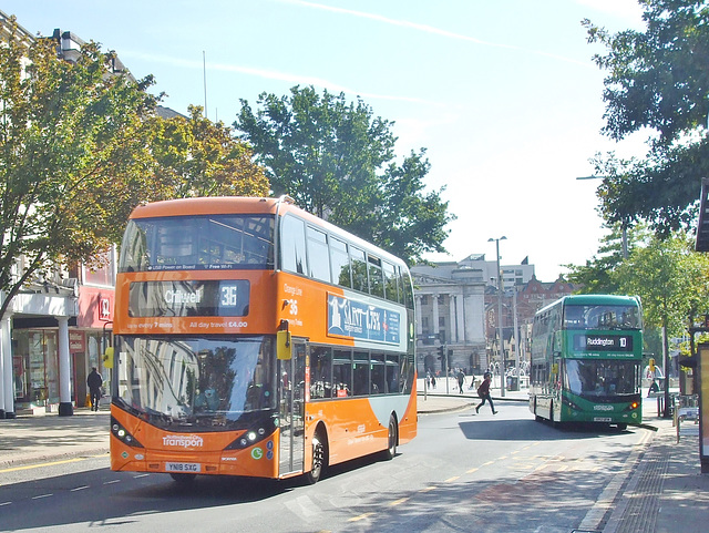 DSCF4765 Nottingham City Transport 448 (YN18 SXG) and 408 (YP17 UFM) - 13 Sep 2018