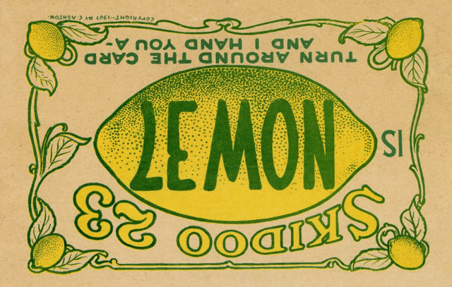 Turn the Card Around and I Hand You a Lemon