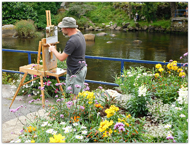 PONT AVEN,, un anglais au travail