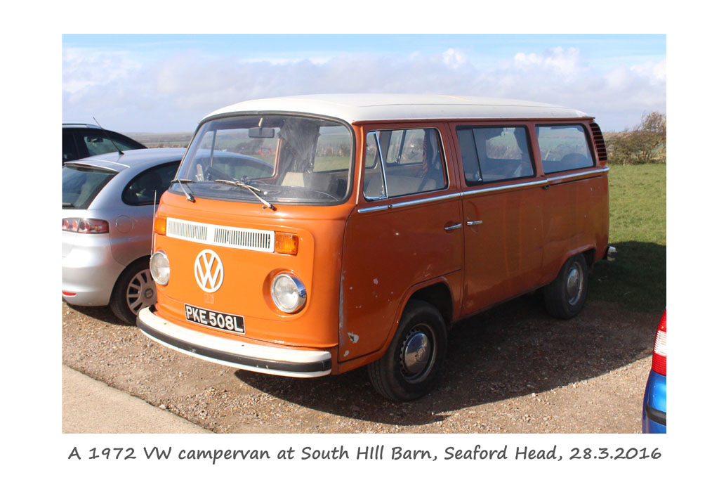 1972 VW camper - Seaford Head - 28.3.2016