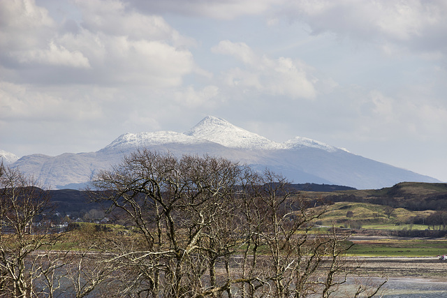 Ben Cruachan from Dunstaffnage Castle