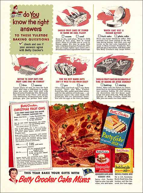 Betty Crocker Cake Mix Ad, 1951