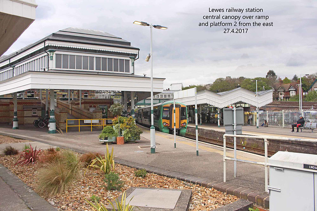 Lewes station central canopy & platform 2 27 4 2017