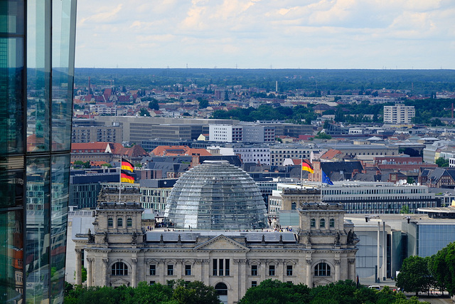 Reichstagsgebäude, Blick vom Panoramapunkt Berlin