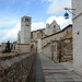 Italy, Approaching Basilica of Saint Francis in Assisi by the Street of Giorgetti