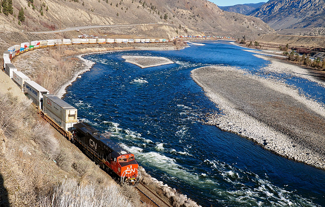 Thompson River - CN Train.