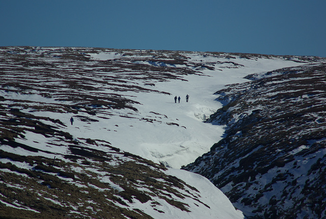 Snow filled Dowstone Clough (Bleaklow)