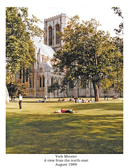 York Minster  from north-east August 1989