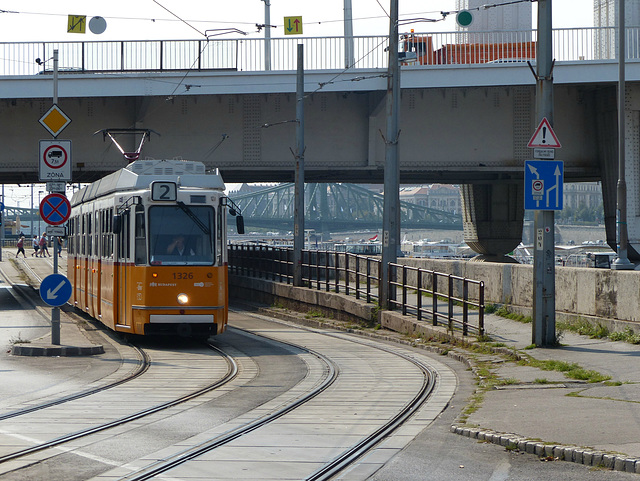 Budapest Tram 1326 on Route 2 - 1 September 2018