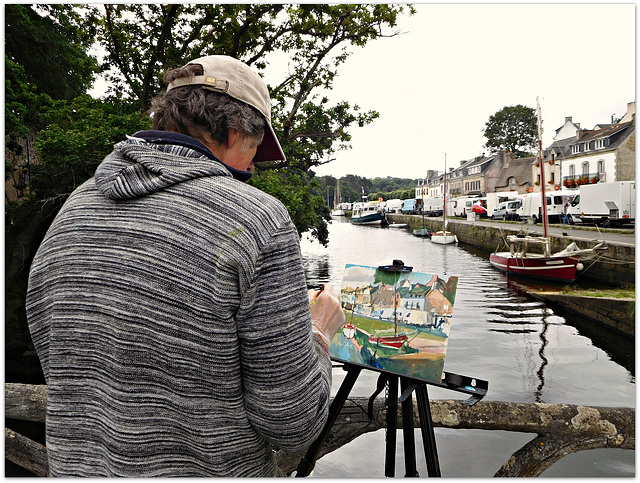 PONT AVEN,, un anglais au travail